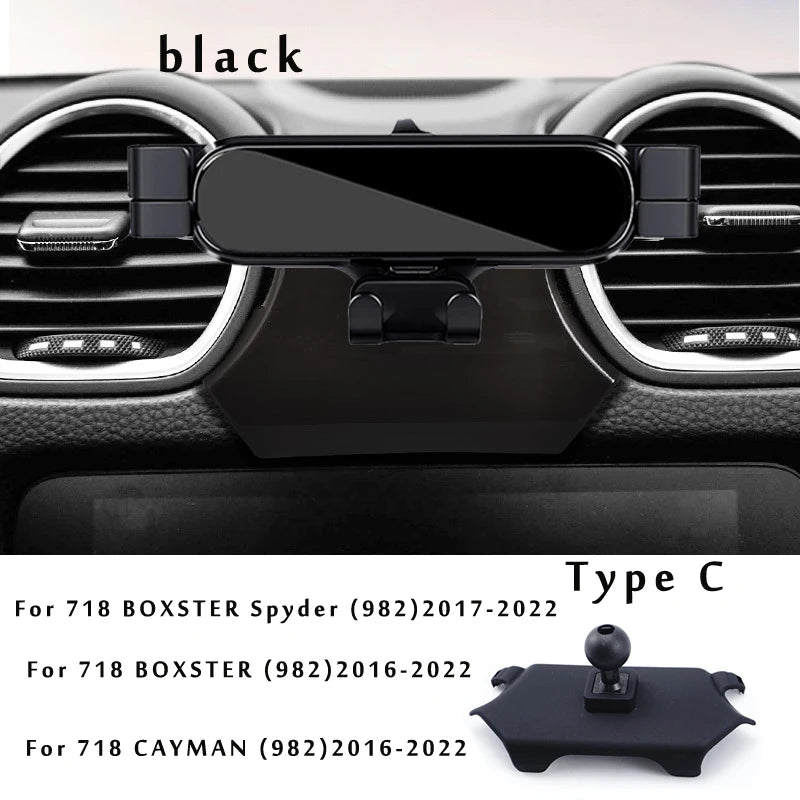 Car Phone Mount Holder For Porsche 718 Boxster Spyder 982 Panamera 971 Macan 95b Cayenne 92A Coupe 9YB Interior Accessories