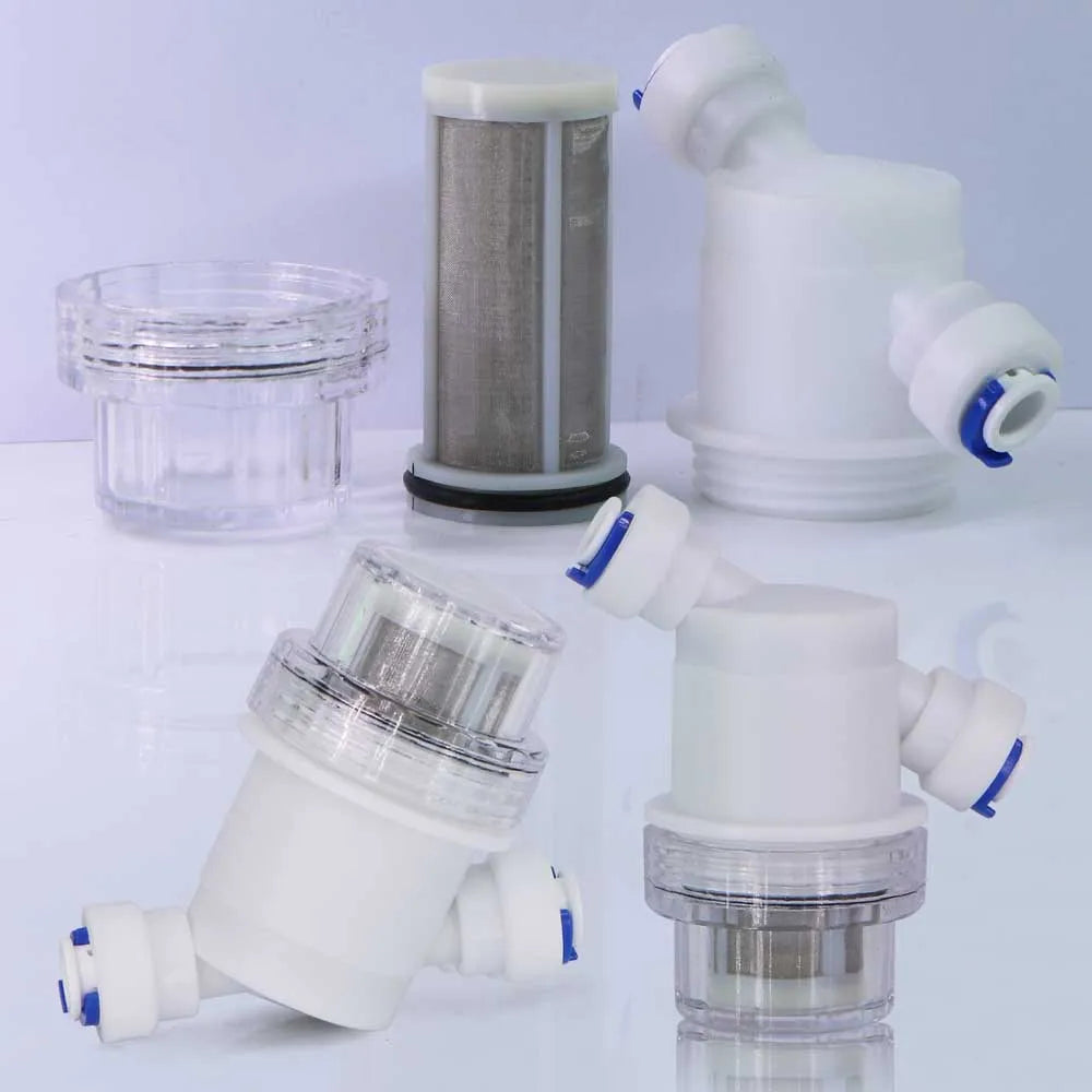 40μm 1/4" 4/6mm Mini Prefilter Slip Lock Quick Connector Stainless Steel Filter Screen Garden Irrigation Misting Cooling System