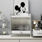 New Drawer Organizer Deluxe Desktop Makeup Organizer Kitchen Shelf Dustproof Mug Tea Set Coffee Drawer Countertop Organizer