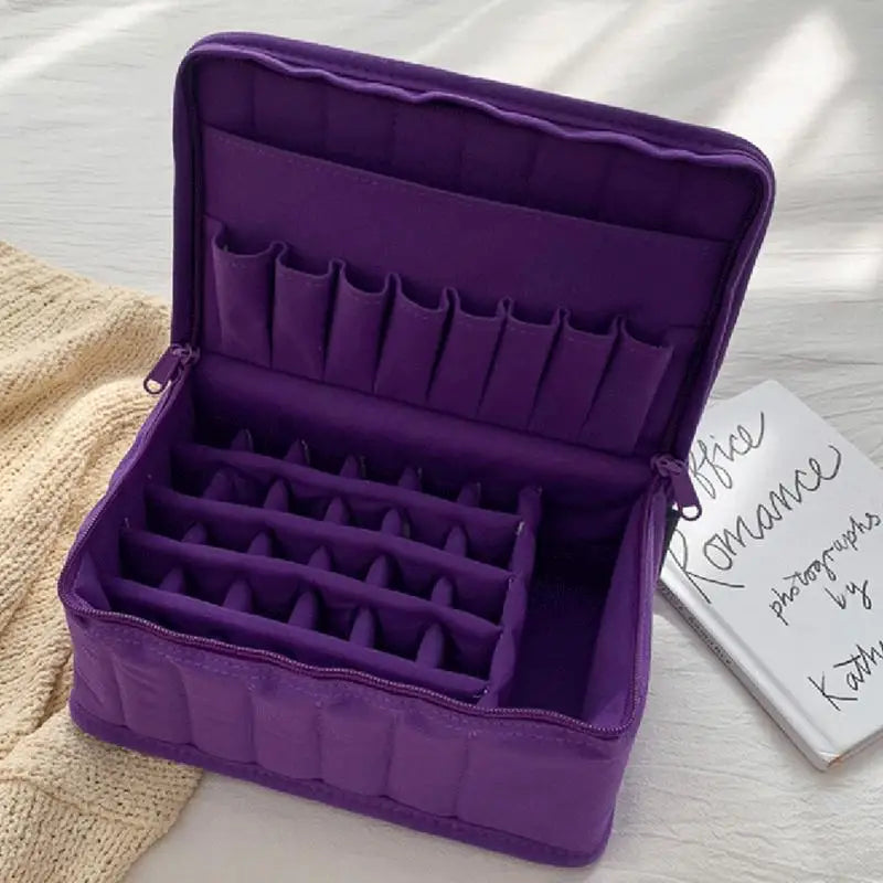 Essential Oil Case 38 Slots 5ML 10ML 15ML Perfume Oil Essential Oil Box Travel Portable Carrying Holder Nail Polish Storage Bag