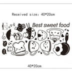 Kitchen Diy Coffee Sweet Food Wall Stickers Wall Art Decal Decoration Oven Dining Hall Wallpapers Decoration