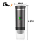 Wireless Electric Portable Espresso Coffee Machine for Car & Home Camping Maker 3-in-1 Capsule Powder Travel Coffee Maker