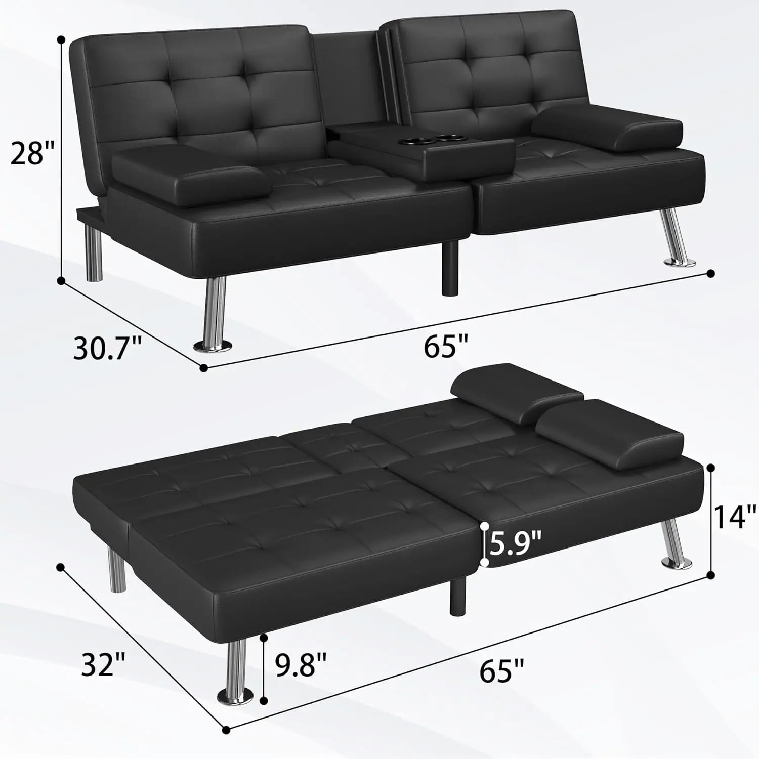 Modern Folding Futon Sofa Bed