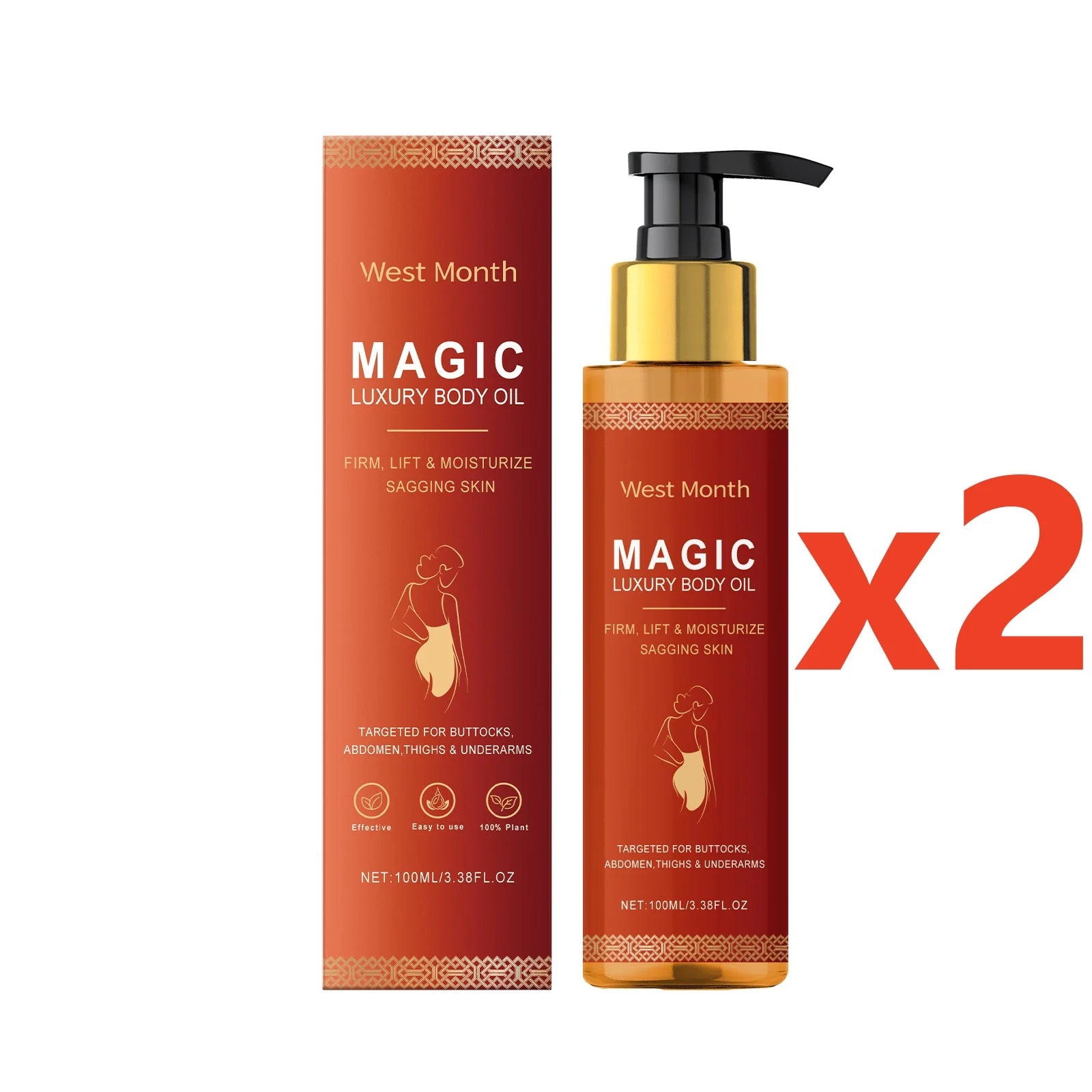 Magic Body Firming Oil Tightening Hydrating Dry Skin Anti-Aging Cellulite Remover Massage Refreshing Post-Shower Luxury Body Oil