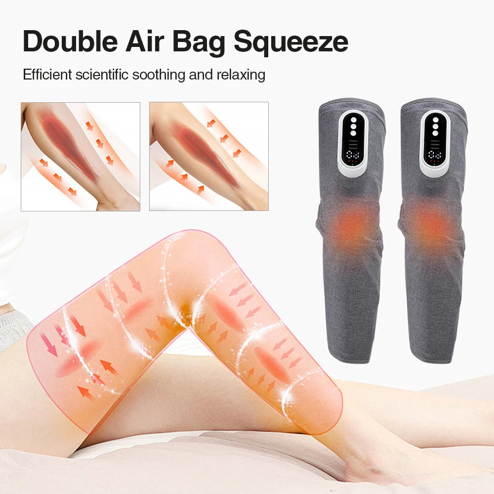 Electric Leg Massager 3-Speed Hot Compress Thigh Calf Massage Relax Muscles Relieve Fatigue Promote Blood Circulation