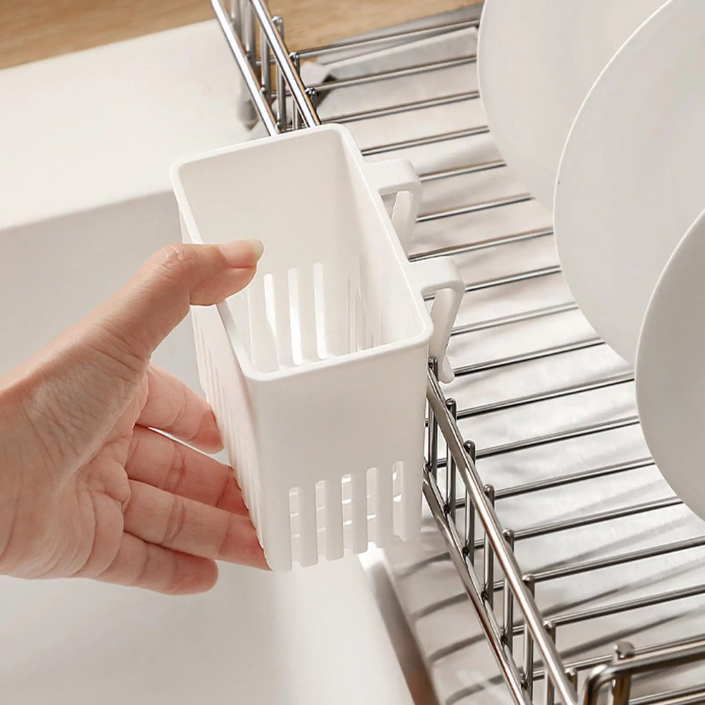 Kitchen Utensil Drying Basket Sink Dish Rack Hanging Drainer Expandable Cutlery Drainers For Forks Spoons Chopsticks