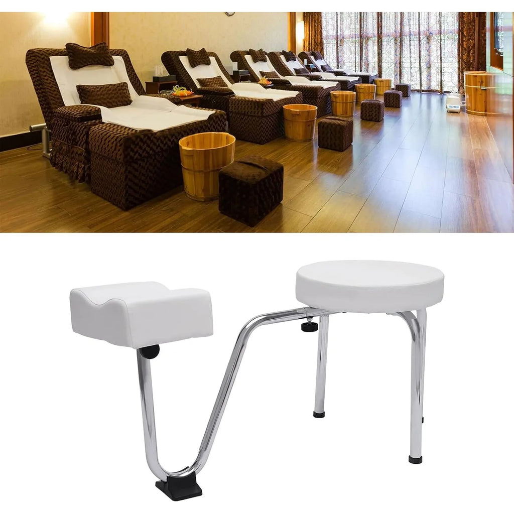 PU Leather Pedicure Foot Rest Comfortable Adjustable Leg Rest PVC Pad for Nail Tech Spa Beauty Salon Studio Equipment Supplies