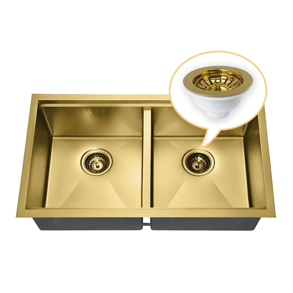 KEMAIDI Kitchen Sink Drain Strainer Stainless Steel Pop Up Sink Stopper Anti-Clogging Sink Food Catcher Basket Odor Filter Sink