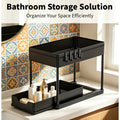 Kitchen Bathroom Under Sink Organizer 2 Tier Sliding Pull Out Drawer 1 Pack Storage Rack for Pantry Laundry Cabinet