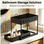 Kitchen Bathroom Under Sink Organizer 2 Tier Sliding Pull Out Drawer 1 Pack Storage Rack for Pantry Laundry Cabinet