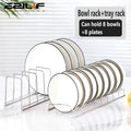 Stainless steel bowl and dish storage artifact, desktop drain rack, kitchen storage rack, bowl and dish storage bracket