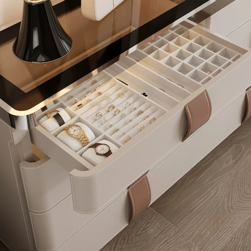 Living Room Modern Cabinets Knobs Italian Light Stainless Cabinets Wooden Storage Cassettiera Stanza Da Letto Home Accessories
