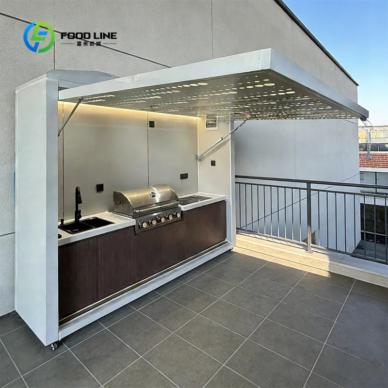 Customized Garden Outdoor Kitchen Outdoor Wooden Shed Kitchen Modular Outdoor Kitchen Islands