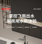 Kitchen Sink Large Single Tank Thickened 304 Stainless Steel Embossed Household Counter Under The Sink Vegetable Basin