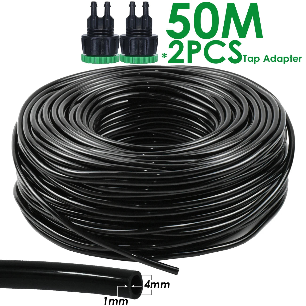 SPRYCLE 5m-100m 1/4'' Garden Watering Hose 4/7mm PVC Micro Drip Irrigation Pipe Tubing for Sprinkler Lawn Pot Plant Greenhouse