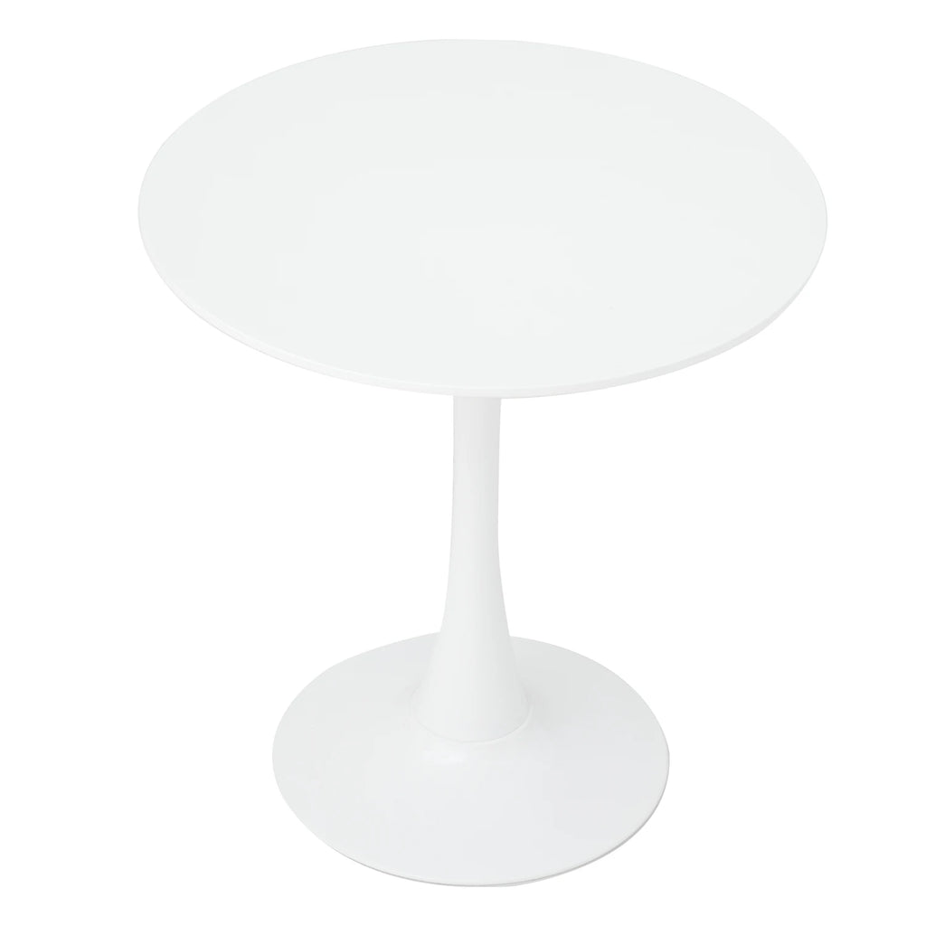 White Round Table Fixed Gina Kitchen Dining Room Living Room Nordic Modern Style Furniture Small Balcony Table 70CM