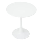 White Round Table Fixed Gina Kitchen Dining Room Living Room Nordic Modern Style Furniture Small Balcony Table 70CM