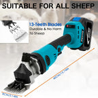 Electric Brushless Sheep Shears 13 Teeth Electric Scissor Cordless Wool Shears Sheep Shearing for Makita 18V Battery
