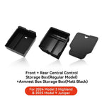 YZ For Tesla Model 3 Highland 2024 Model Y juniper 2025 Storage Box Center Armrest Hidden Box Cup Holder Organizer Accessories