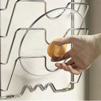 Kitchen Organizer Rack Wall Hanging Pot Cover Rack Five-Layer Pot Lid Metal Rust-Free Multifunctional Rack Pot Lid Storage Rack