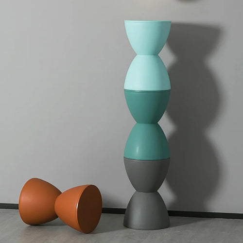 Fashion Nordic Creative Modern Simple Bench Foot stool Round stool Thickened Plastic Round Stool Home Dector