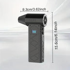 130000rpm Turbo Bladeless Electric Fan Air Duster Adjustable Wind Speed Violent Blower Rechargeablelight Portable Fan For Home