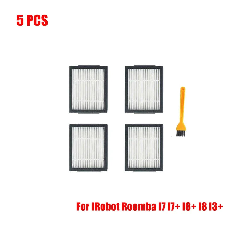 For iRobot Roomba i3,, i4, i6, i6+, i7, i7+, i8, i8+, E5, E6, E7,Vacuum Cleaner Part Hepa Filter Main Side Brush Replacement