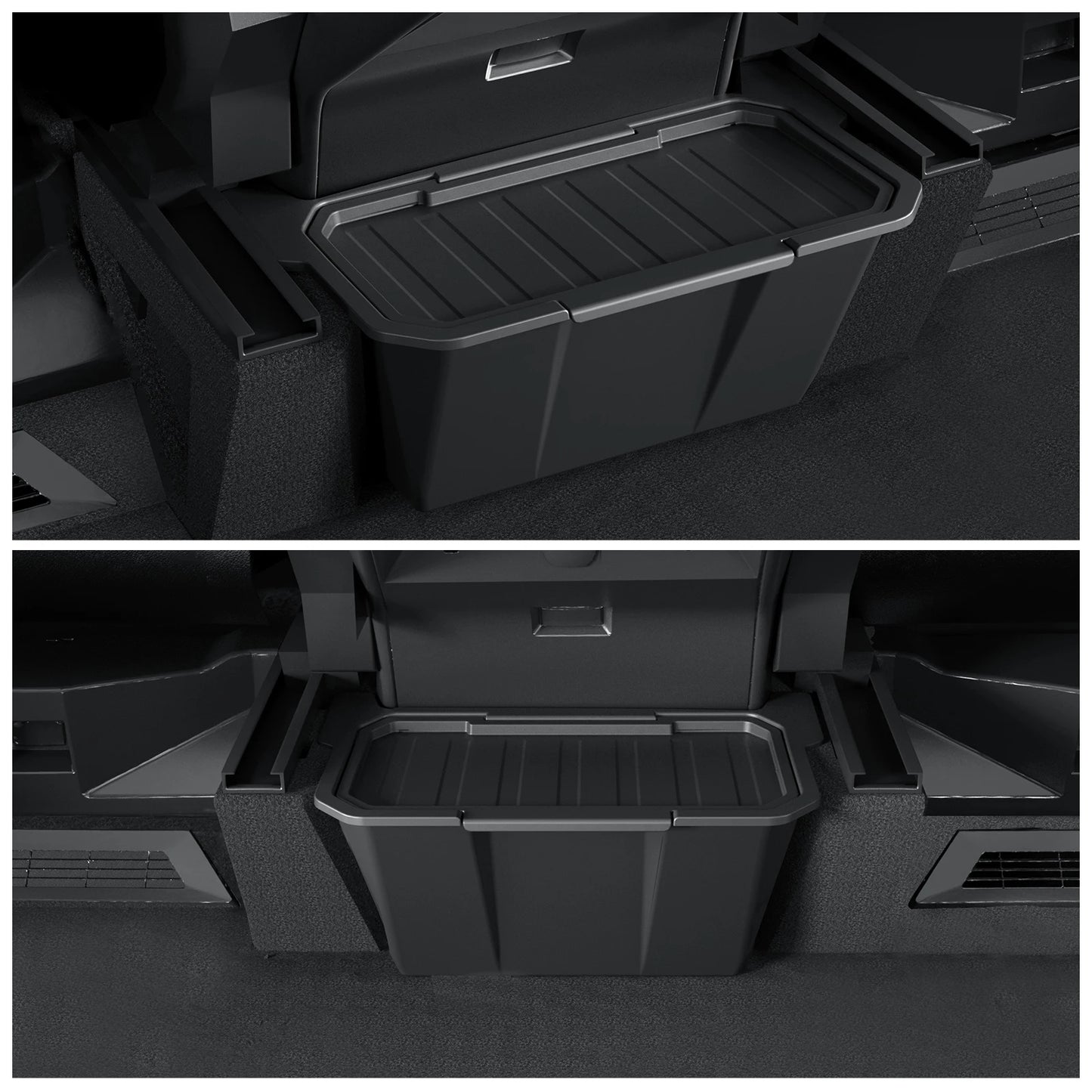 For Tesla Cybertruck Rear Seat Storage Box Under Air Vent Storage Case Trash Can Organizer Car Interior Accessories 2024 1pc