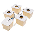 Hydroponic System 2.91 Gallon Deep Water Culture Hydroponics Growing System Kit Set of 5 Buckets Garden Plant Box with Pump