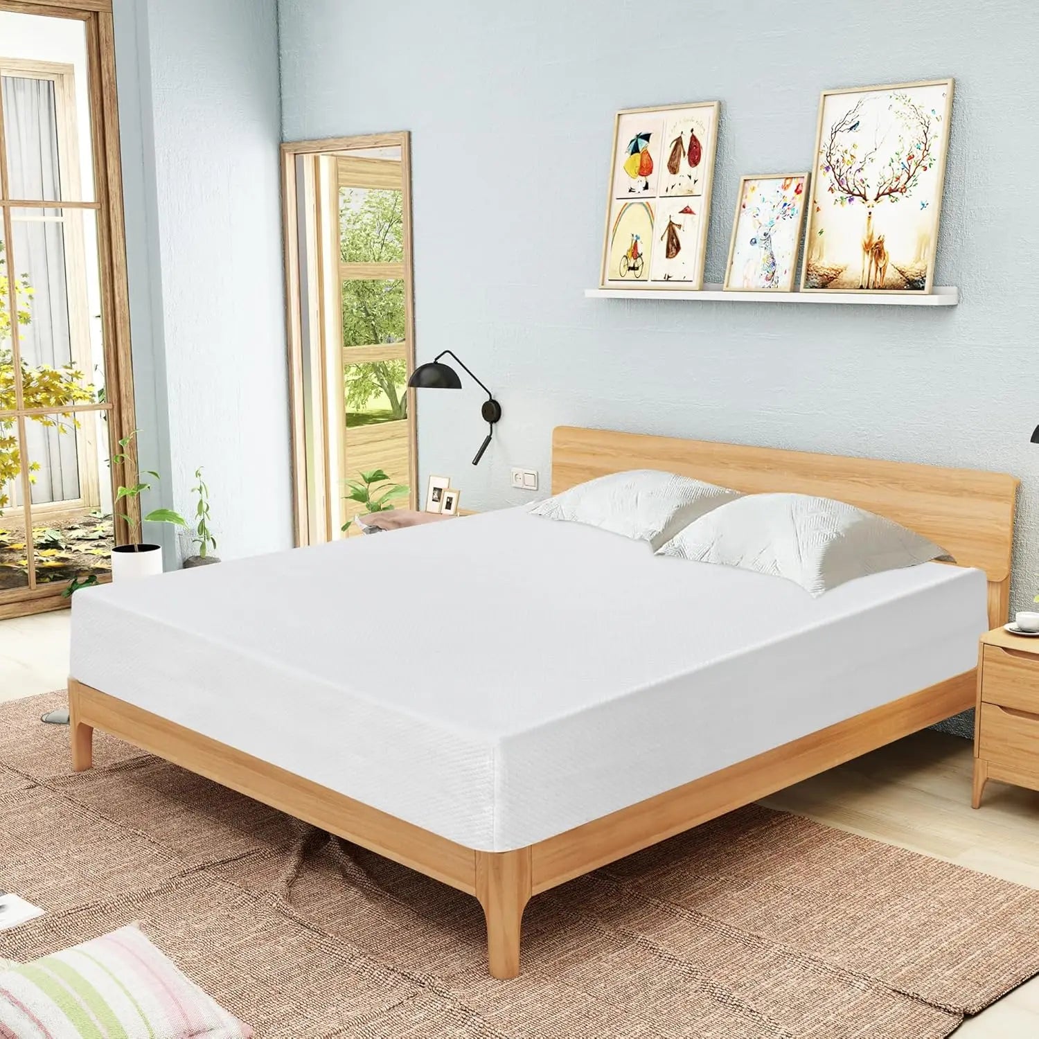 Full Mattress, 8 inch Gel Memory Foam Mattress Queen Size for Cool Sleep & Pressure Relief, Medium Firm Mattresses CertiPUR-US C