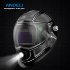 ANDELI Auto Darkening Welding Helmet Large Viewing True Color Solar Powered Welding Mask for TIG MIG ARC Grinding Welder