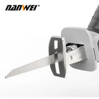 NANWEI Brushless Reciprocating Saw Power Tool Reciprocating Saw Metal Cutting Wood Cutting Tool Electric Drill Accessory