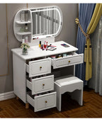 Hot Selling Kids Small New Design Wooden Vanity Mirror Dold Green White Makeup Glass Modern Dresser Dressing Table