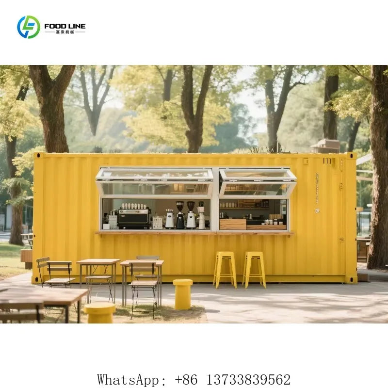 Customized Outdoor Kitchen Commercial Container Portable Kitchen Street Cafe Portable Bar Business Use Exquisite Cabin