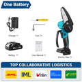 Drillpro 4Inch 1200W Electric Chainsaw Brushless Cordless Mini Chainsaw Garden Woodworking Power Tool for Makita 18V Battery
