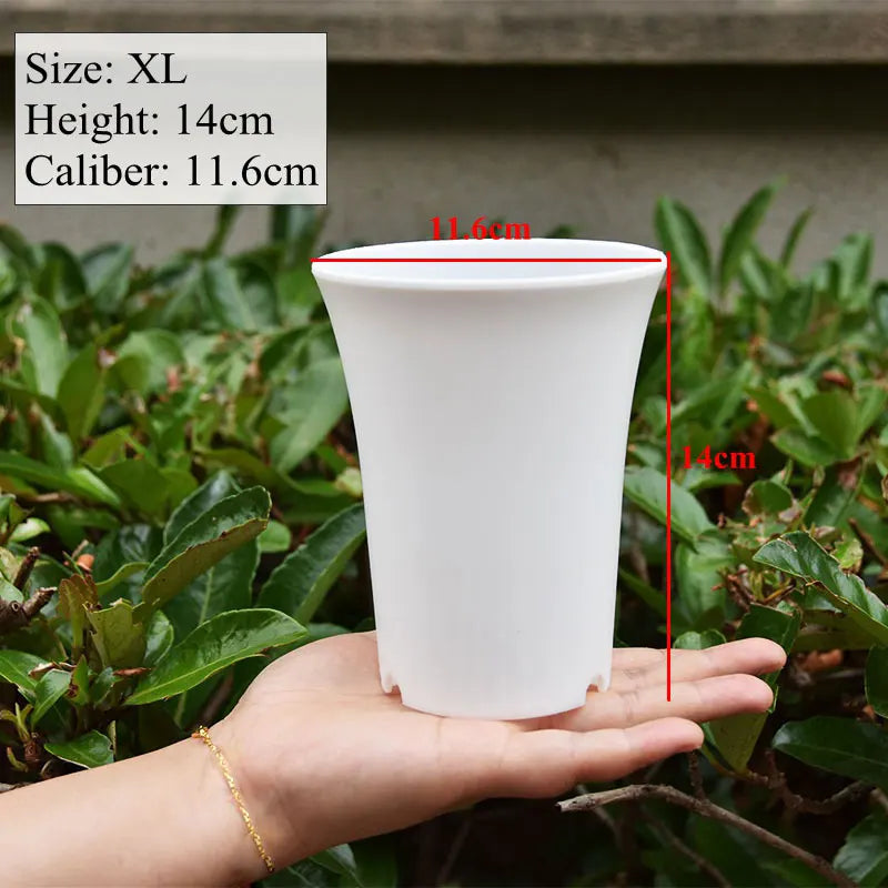 10pcs Thickened Flowerpot High-Waisted Round ，Plant Pot Reusable Succulents Plant Vientiane Basin Home Office Decor Garden Tool