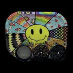 5Pcs/Set 50MM 4 Layer Zinc Alloy Grinder 18X14CM Metal Rolling Tray Tobacco Storage Tube Silicone Ashtray Cigarette Smoking Kit