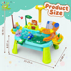 Electric Kitchen Play Set for Kids, Sink, Fishing Slide Water Park, Family Role-Playing Games, Early Learning Toys for Babies