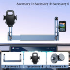 Hipacool Dual-position Car Screen Phone Holder Bracket Aluminum Alloy Adjustable for Tesla Model 3 Highland Y Car Accessories