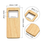 10-50PCS Wood Beer Bottle Opener with Wooden Handle Corkscrew Steel Square Openers Bar Kitchen Wedding Party Gift DIY Crafts