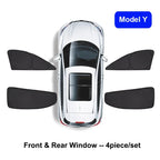 Privacy Full Cover Car Sunshade For Tesla Model Y 2024 Glass Roof Sun Shade Window Sunroof UV Shield Camping Travel Accessories