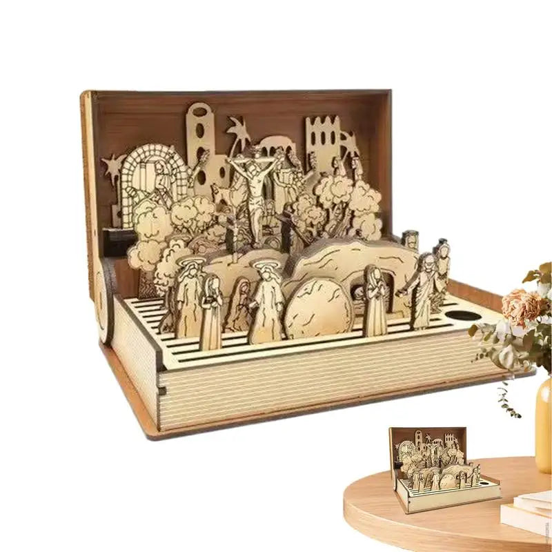 Holy Week Book Portable Resurrection Scene Book Kids Easter Crafts Holiday Souvenir Storytelling Supplies Religious Easter Decor