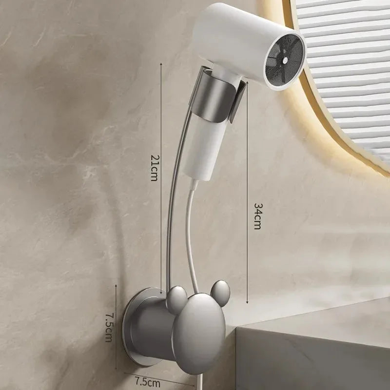 Hands-Free Wall Mount Hair Dryer Holder