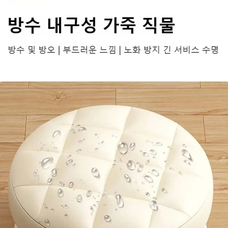 With Wheel Seat Sliding Wheel Low Stool Universal Wheel Small Stool Children Multifunctional Shoe Changing Stool Round Stool