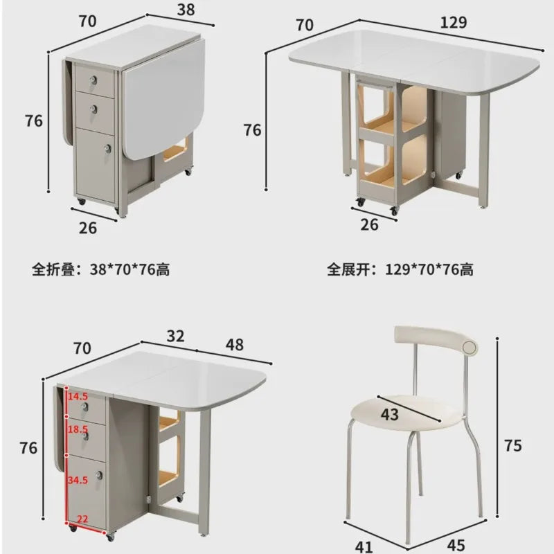 Space Saving Kitchen Table Space Saving Dinette Folding Extendable Dining Table Clearance Center Esstisch Hotel Furniture