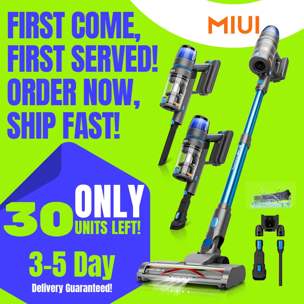 Cordless Vacuum Cleaner with Brushless Motor Efficient  Cleaning with Upgrade Anti -Tangle Roller Brush for Home and Pet Hair