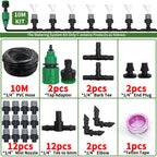 10-20M Automatic Watering Irrigation System Portable Misting Fog Nozzles Garden Hose Spray Head W/ 4/7mm Tee Connector for Patio