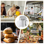 Kitchen Powder Shaker Bottle With Handle And Lid Stainless Steel Salt Dispenser Seasoning Container Jar For Coffee Flour Sugar