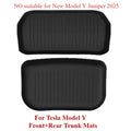 For Tesla Model Y 2021-2024 TPE Front Rear Trunk Frunk Floor Mat Storage Waterproof Protective Pad Car Decoration Accessories