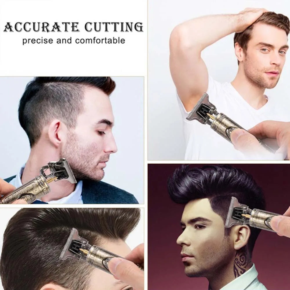 USB Rechargeable Electric Hair Clipper, Cordless Hair Trimmer Set For Hair Cutting, Professional Trimmer Shaver Trimmer Beard